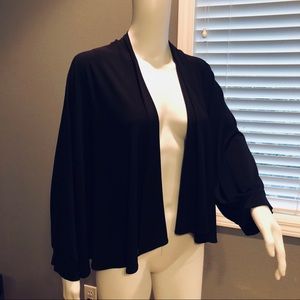 Plus Size Black lightweight crop dress jacket ✨